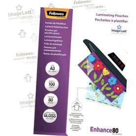 Lamineringsfickor Fellowes Enhance 80mic A3 Gloss