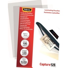 Lamineringsfickor Fellowes Capture 125mic 65x95mm
