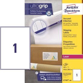 Avery L7167-100 paketetiketter, 199,6x289,1