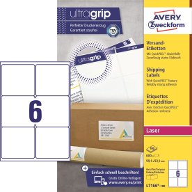 Avery L7166-100 paketetiketter, 99,1x93,1 mm
