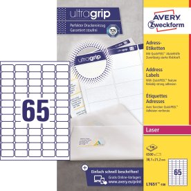 Avery L7651-100 minietiketter, 38,1x21,2 mm