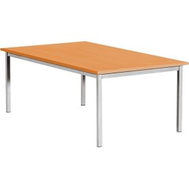 Matsalsbord 120x80 cm Bok Alufärgat underrede