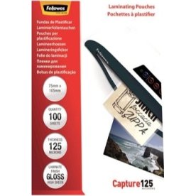 Lamineringsfickor Fellowes Capture 125mic 75x105mm