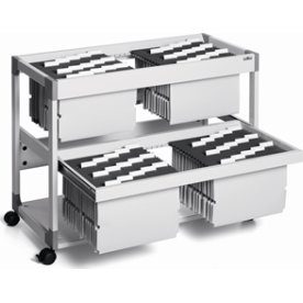 Two floor trolley Dobbelt, A4/folio, 200 stk., Grå