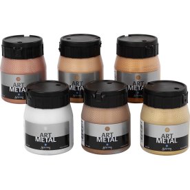 Art Metal Specialmaling, 6x250 ml, ass. farver