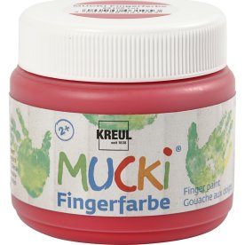Fingerfärg Mucki, 150ml, röd