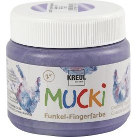 Mucki Fingermaling, 150 ml, metallic, lilla