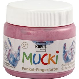 Fingerfärg Mucki 150 ml metallic rosa