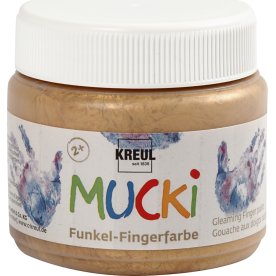 Mucki Fingermaling, 150 ml, metallic, guld