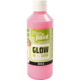 Effect Paint Selvlysende Maling, 250 ml, lys rød