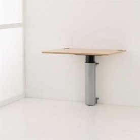 Compact væghængt bord alu/ bøg melamin 120x80 cm