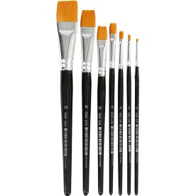 Penslar Gold Line blandade platta 7 st