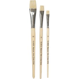 Konstnärspenslar Nature Line Artist kort skaft 3st