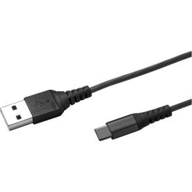 Celly Nylon USB Type-C kabel, 1 meter, sort