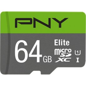 PNY MicroSDXC Elite 64GB Class 10 m/adapter