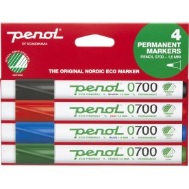Permanent märkpenna Penol 0700 Set med 4 färger
