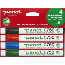 Permanent märkpenna Penol 0750 Set med 4 färger