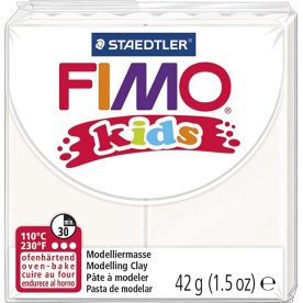 Fimo Kids Ler, 42 g, hvid