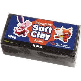 Modellera Soft Clay 500g svart