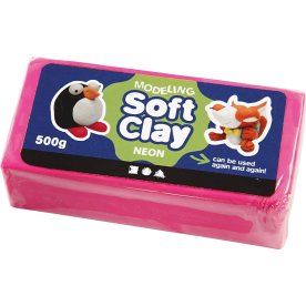 Modelleran Soft Clay 500g neonrosa
