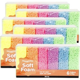 Modellera Soft Foam 6x60g Blandade Färger