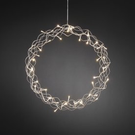 Ljuskrans 48 LED  Ø45 cm Silver