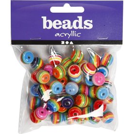 Beads Akrylperler, 12 mm, 50 stk