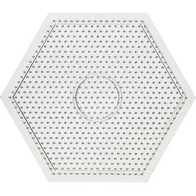 Perleplade, 15x15 cm, stor sekskant