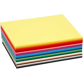 Colortime Karton, A6, 180g, 120 ark, ass. farver