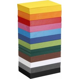 Colortime Karton, A6, 180g, 1200 ark, ass. farver 