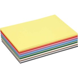 Kartong Colortime A5 180 g 60 ark Blandade färger