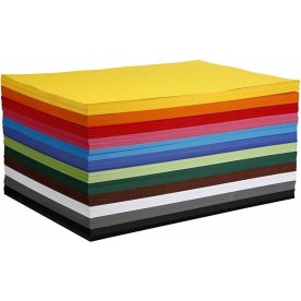 Kartong Colortime A2 180 g 120 ark Blandade färger