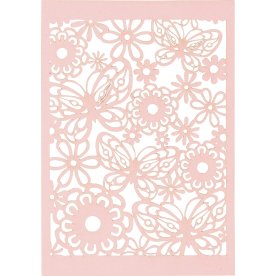 Spetskartong Happy Moments 200 g 10 ark Rosa