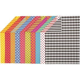 Mönstrad kartong Colortime A4 250 g 200 ark Blanda