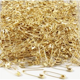 Säkerhetsnålar 22 mm Guld 500 st