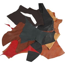 Läderrester blandade färger 2kg