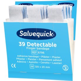 Plåster Salvequick Blue Detectable Extra lång, 39