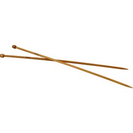 Strikkepinde, nr. 5,5, L: 35 cm, bambus