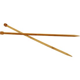 Strikkepinde, nr. 9, L: 35 cm, bambus