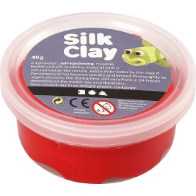 Silk Clay Modellervoks, 40 g, rød