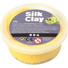 Silk Clay Modellervoks, 40 g, gul