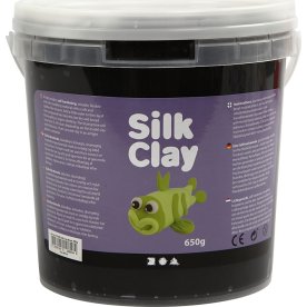 Modellera Silk Clay 650g svart