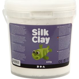 Silk Clay Modellervoks, 650 g, hvid
