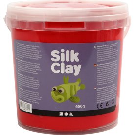 Modellera Silk Clay 650g röd
