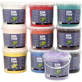Silk Clay Modellervoks, 10x650 g, ass. farver