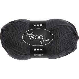 Babygarn 14/4 50g mörkgrå
