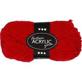 Akrylgarn Fantasia 50g röd