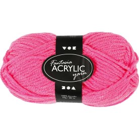 Akrylgarn Fantasia 50g neonrosa