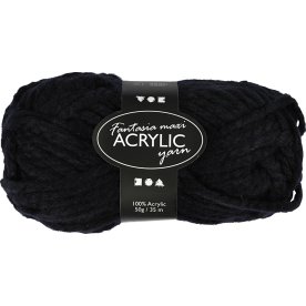 Akrylgarn Fantasia Maxi 50g svart