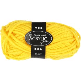 Akrylgarn Fantasia Maxi 50g gul